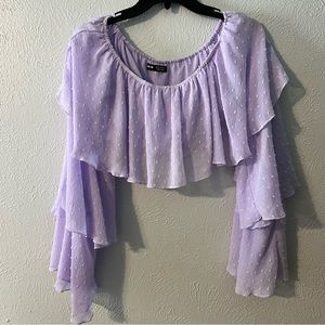 Lilac Purple Cropped Top